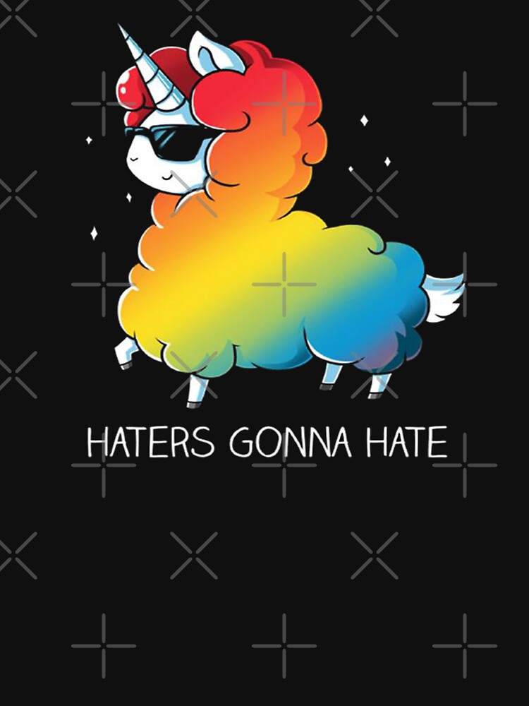 "Haters Gonna Hate Rainbow Llama Unicorn Llamacorn Shirt " Tshirt by