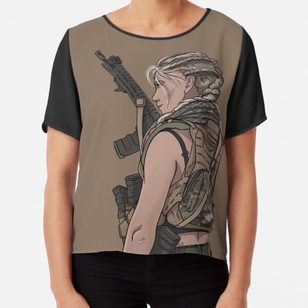Special Ops Military Female Soldier Chiffon Top