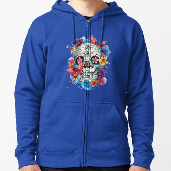 Item preview, Sugar Skull and Butterflies  designed and sold by lornalaine.