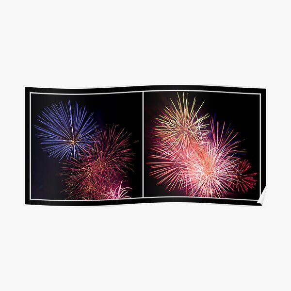Penrith Panthers Fireworks - Diptych I Poster