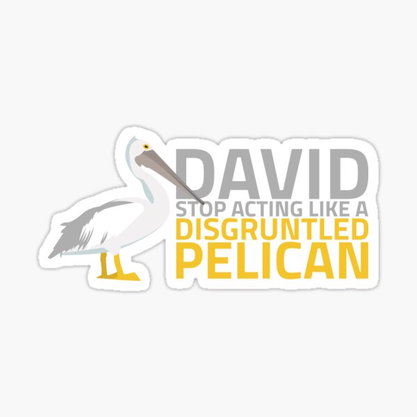 Disgruntled Pelican Sticker