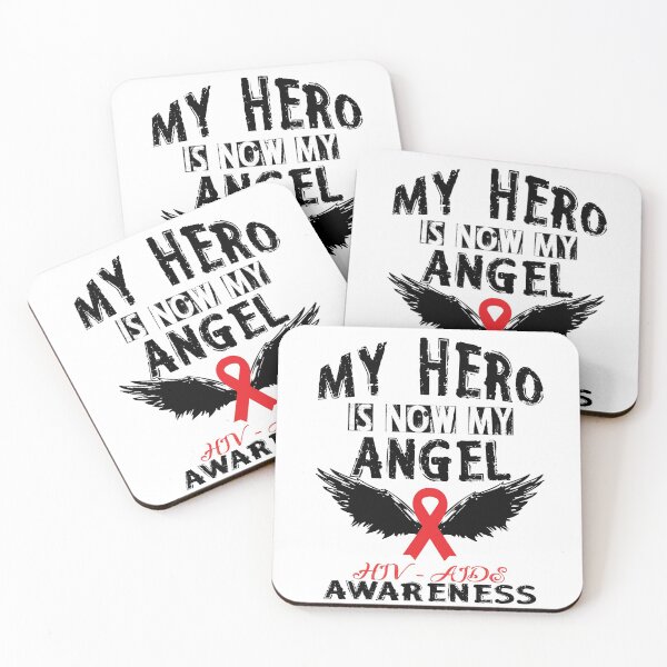 Item preview, My Hero Is Now My Angel - HIV Aids Awareness designed and sold by SmartStyle.