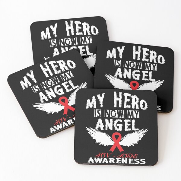 Item preview, My Hero Is Now My Angel - HIV Aids Awareness designed and sold by SmartStyle.