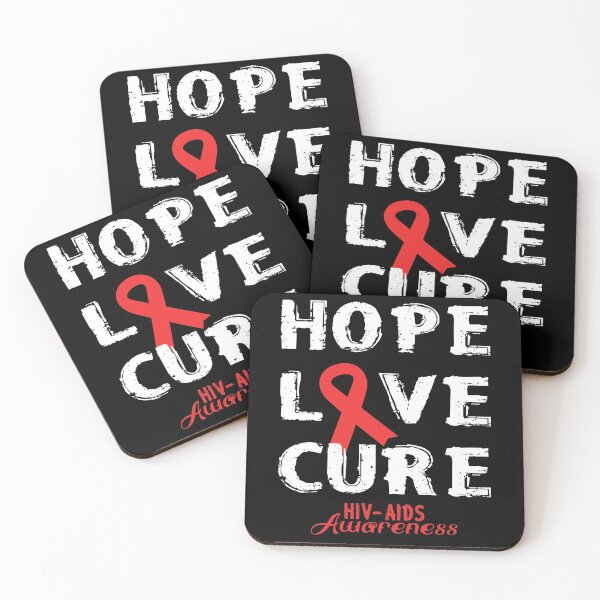 Item preview, Hope-Love-Cure - HIV/Aids Awareness designed and sold by SmartStyle.