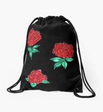 Red velvet Drawstring Bag