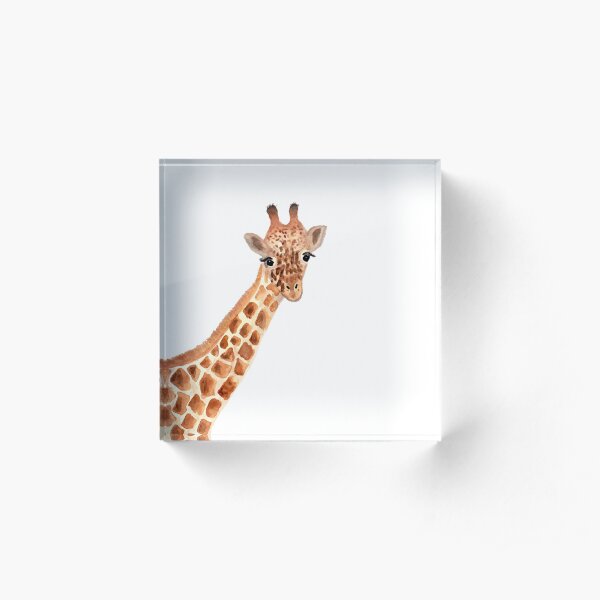 Watercolor Giraffe Acrylic Block