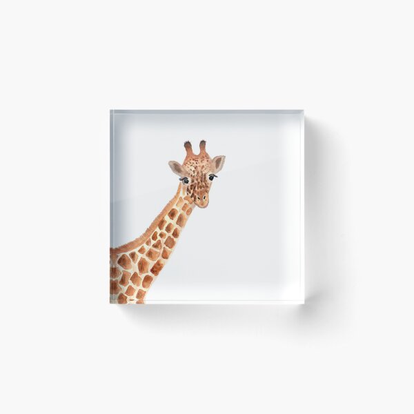 Watercolor Giraffe Acrylic Block