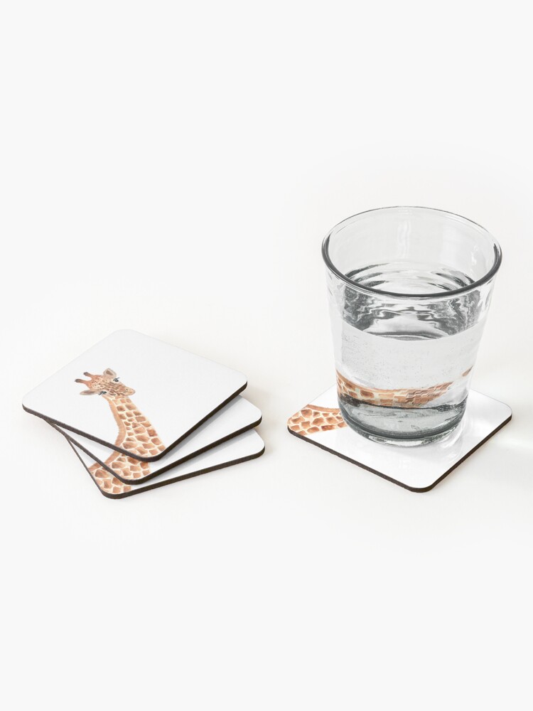 Alternate view of Watercolor Giraffe Coasters (Set of 4)