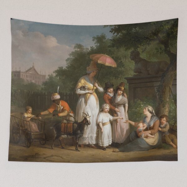Item preview, A Noble Family Distributing Alms in a Park - Mattheus Ignatius van Bree designed and sold by themasters.