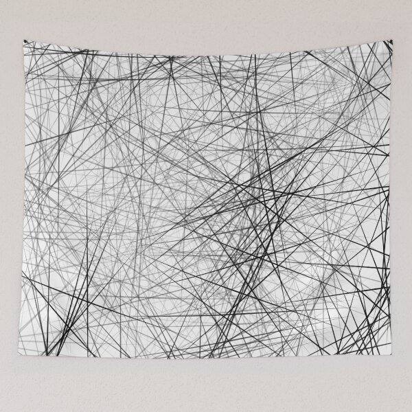 Item preview, Black white mess lines designed and sold by Patricia Piotrak.