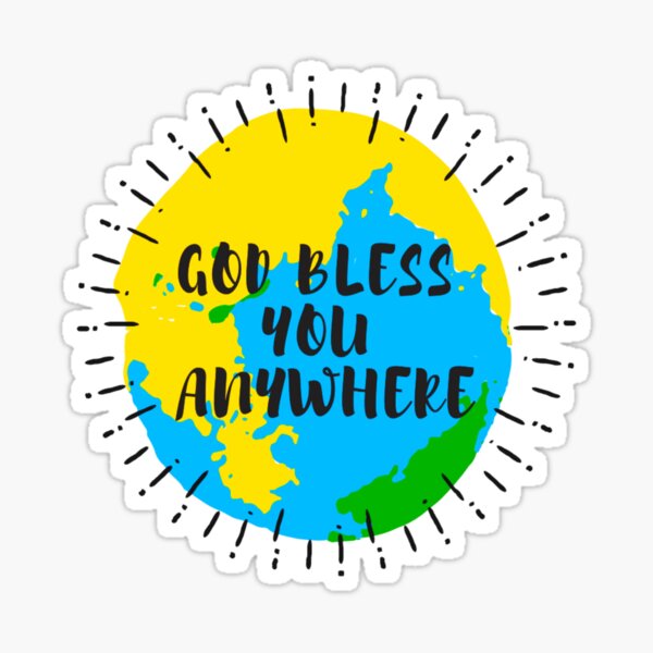 god-bless-u-sticker-for-sale-by-inrru2018-redbubble