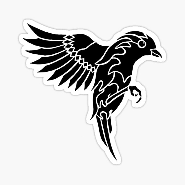 Tribal Sparrow Sticker