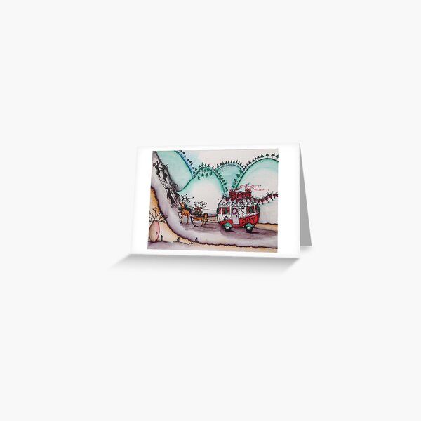 Caravan Christmas Greeting Card