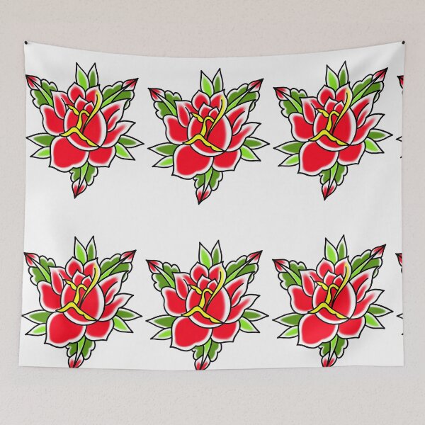 Item preview, Traditional rose tattoo design designed and sold by joshfrayling.