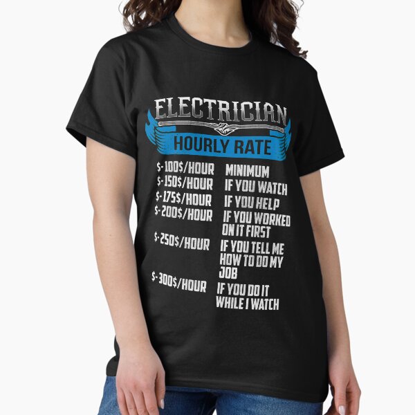 Item preview, Electrician Funny Hourly Rates designed and sold by tncgifts.