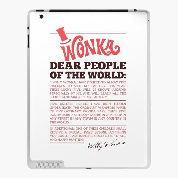 Willy Wonka iPad Case & Skin for Sale by banabananaz