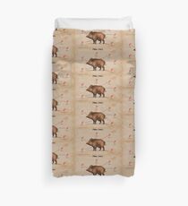 Rust Pig gives chicken Duvet Cover