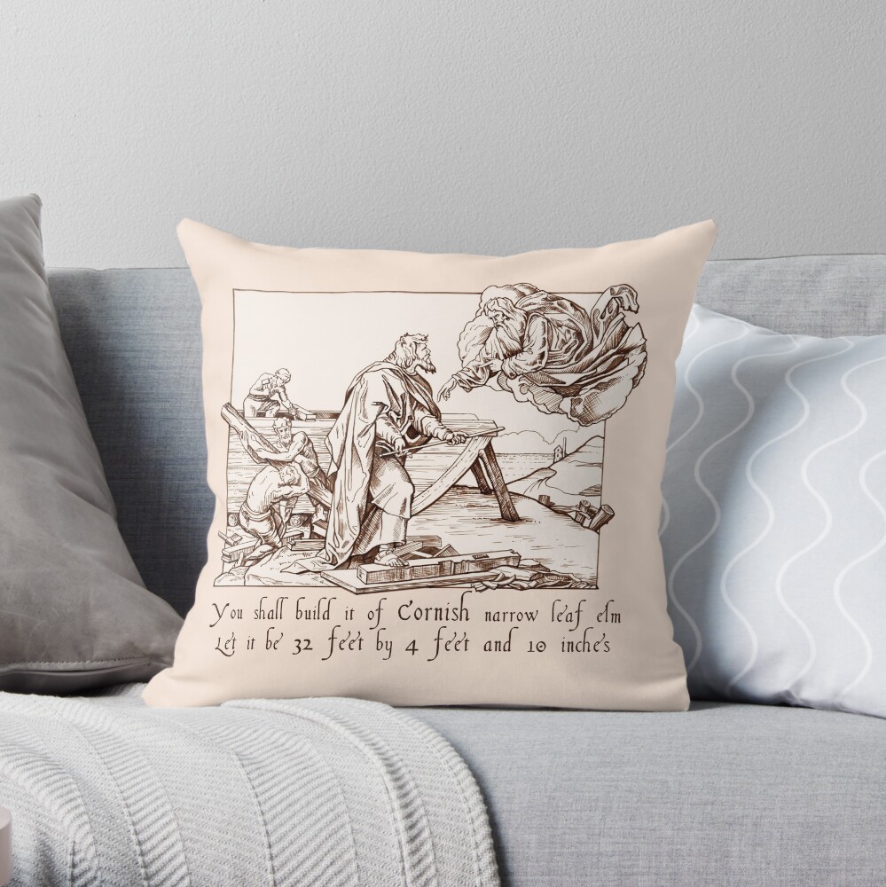 The vision of St Piran Throw Pillow