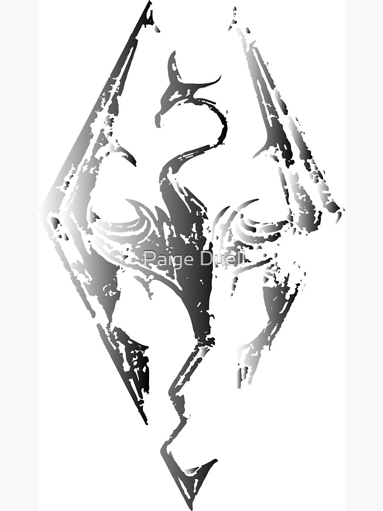 Skyrim Logo Silver Greeting Card By Paigeduell Redbubble