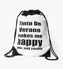 Tinto De Verano Cocktail Lover Funny Gift for Friend Alcohol Mixed Drink Drawstring Bag