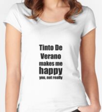 Tinto De Verano Cocktail Lover Funny Gift for Friend Alcohol Mixed Drink Women's Fitted Scoop T-Shirt