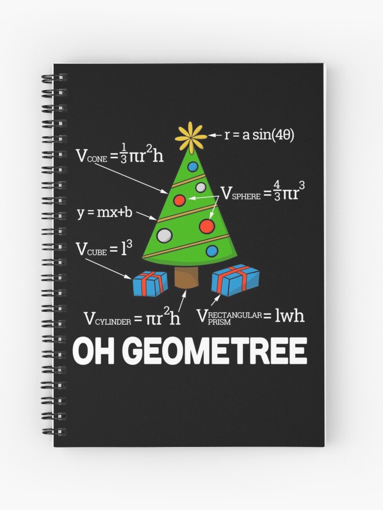 Cuaderno de espiral «Matemáticas Geometría Árbol de Navidad Geometree» de  skyfire99 | Redbubble