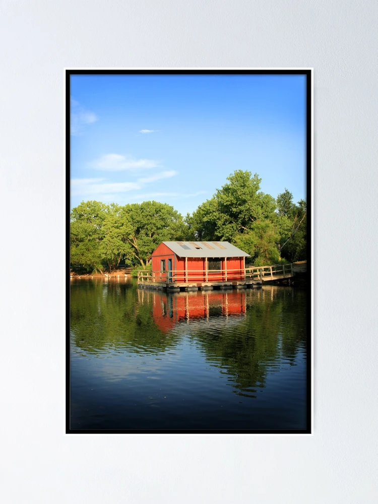Thumbnail 1 of 3, Poster, Boathouse Reflection designed and sold by Rdestruction.