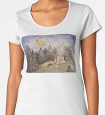 Camiseta premium para mujer Camping Moonlight
