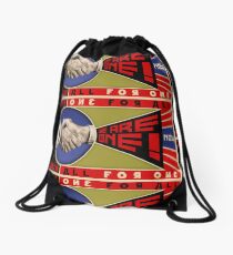 "Workers Unite!" - Russian Constructivist Poster Drawstring Bag