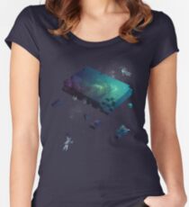 Den Kosmos konstruieren Tailliertes Rundhals-Shirt