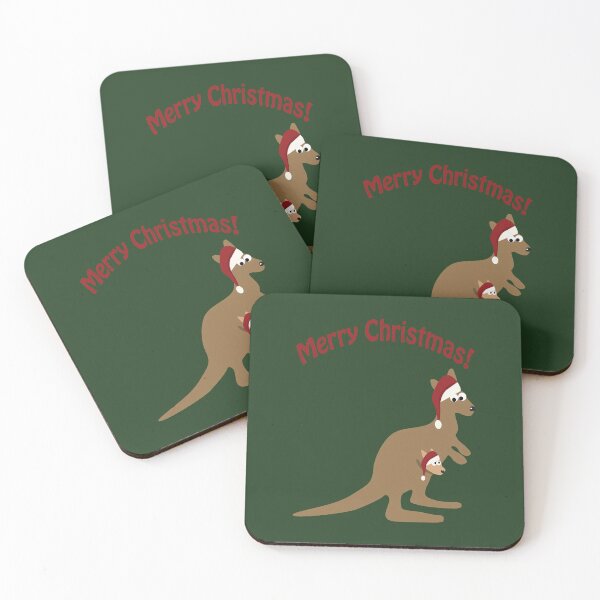 Item preview, Merry Christmas Kangaroo and Joey designed and sold by Hedgie Designs.
