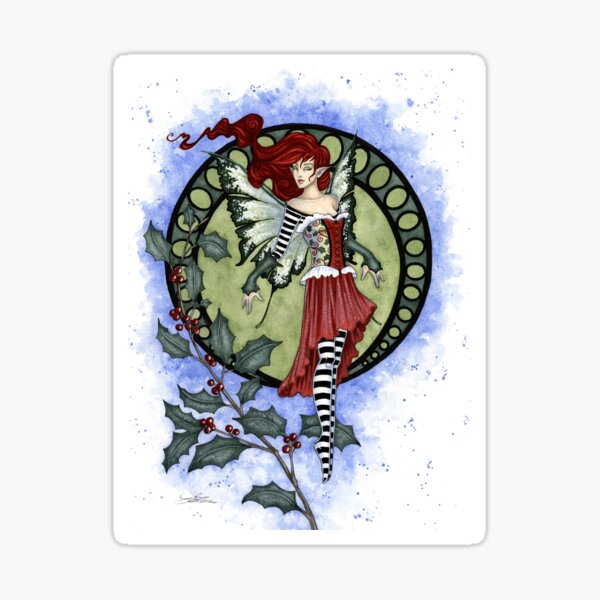 Holly Fairy Sticker