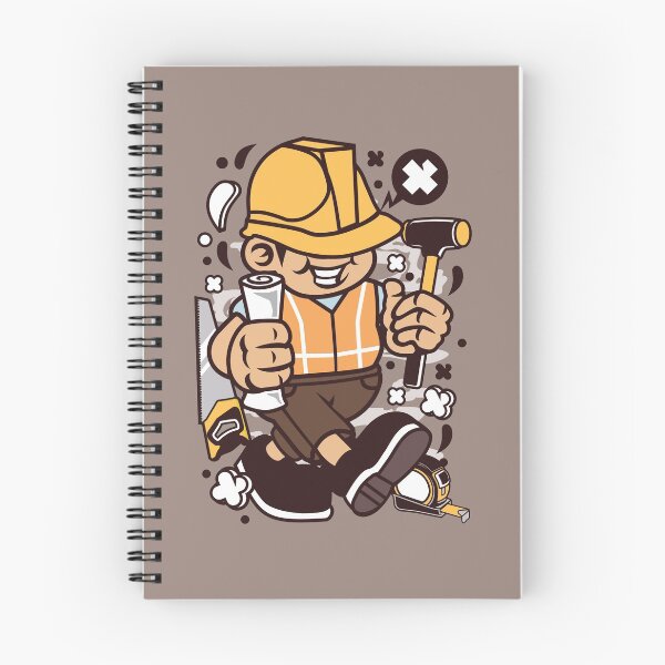Item preview, Construction Worker Cartoon Character - Funny illustration for people who like building Fun ! designed and sold by Nickelparis.
