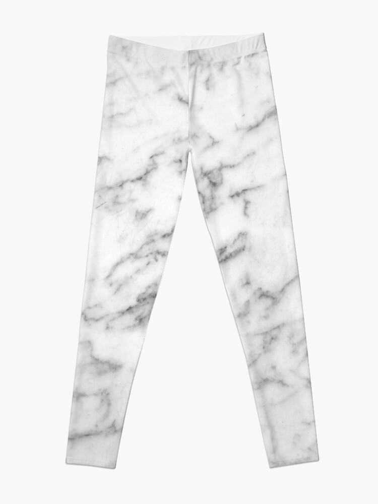 Discover Modern White & Gray Marble Texture Leggings