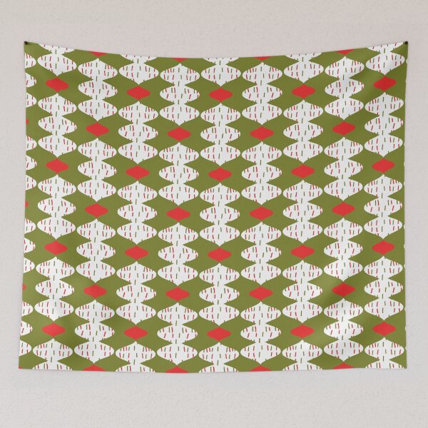 Item preview, trendy christmas card ornaments festive pattern Baubles designed and sold by Limolida.