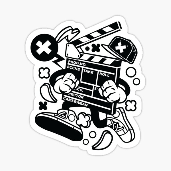 Item preview, Clapperboard Cartoon Character - Funny illustration - who doesn't love playing clapper, clapboard, clacker, and ACTION ! (B) designed and sold by Nickelparis.
