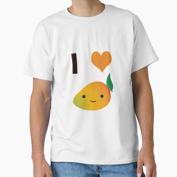 Item preview, I Love Mango Cute Kawaii Smiling Mango designed and sold by Eggtooth.