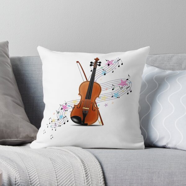 Violin music Throw Pillow