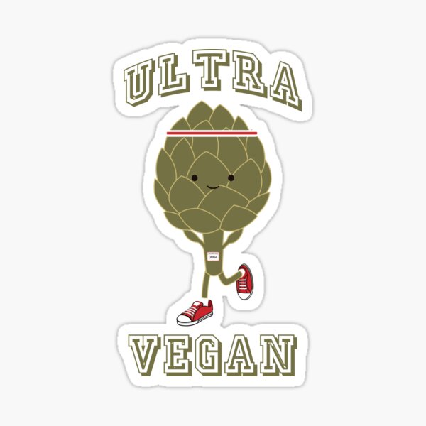 Artikel-Vorschau von Ultra Vegan Retro Running Artischocke, designt und verkauft von Eggtooth.
