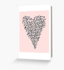 JE T'AIME - I LOVE YOU Greeting Card