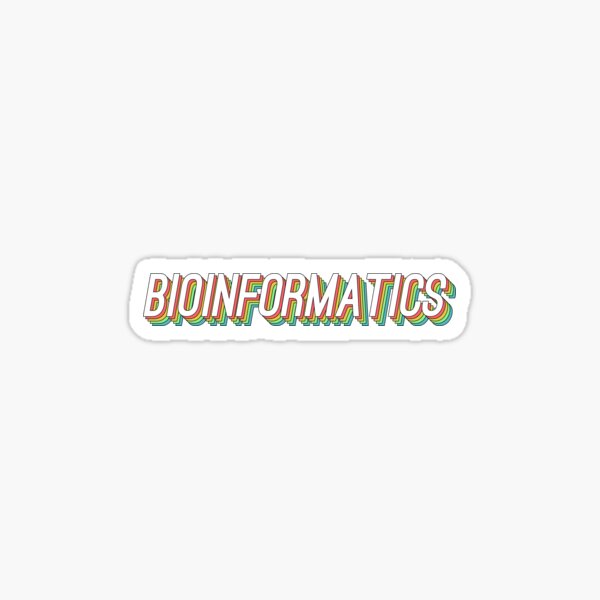 Bioinformatics Rainbow Text Sticker