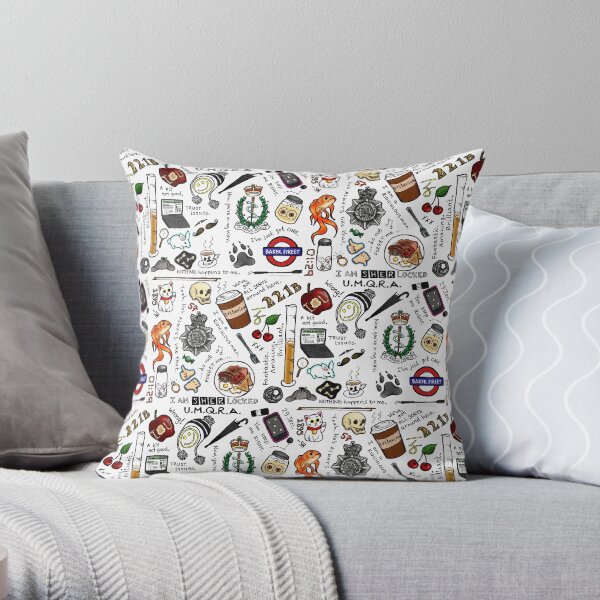 Sherlock Collage (couleur) Coussin