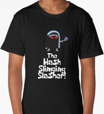 Camiseta larga ¡Hash Slinging Slasher! (Texto blanco) - Bob Esponja