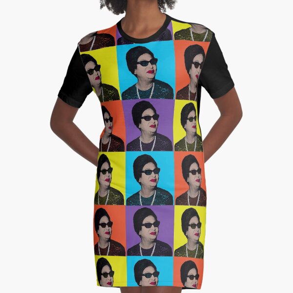 Umm Kulthum Pop Art Famous Singer Graphic T-Shirt Dress