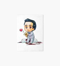 Moriarty eats a banana Art Board