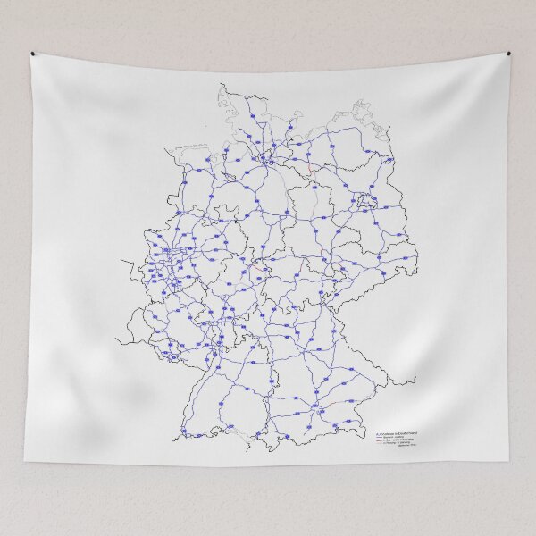 Item preview, Autobahn Map Art For Those That Live Fast designed and sold by Layton Brush.