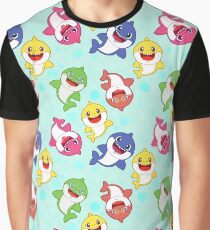 Baby Shark & Family Pattern Ver 1 Graphic T-Shirt