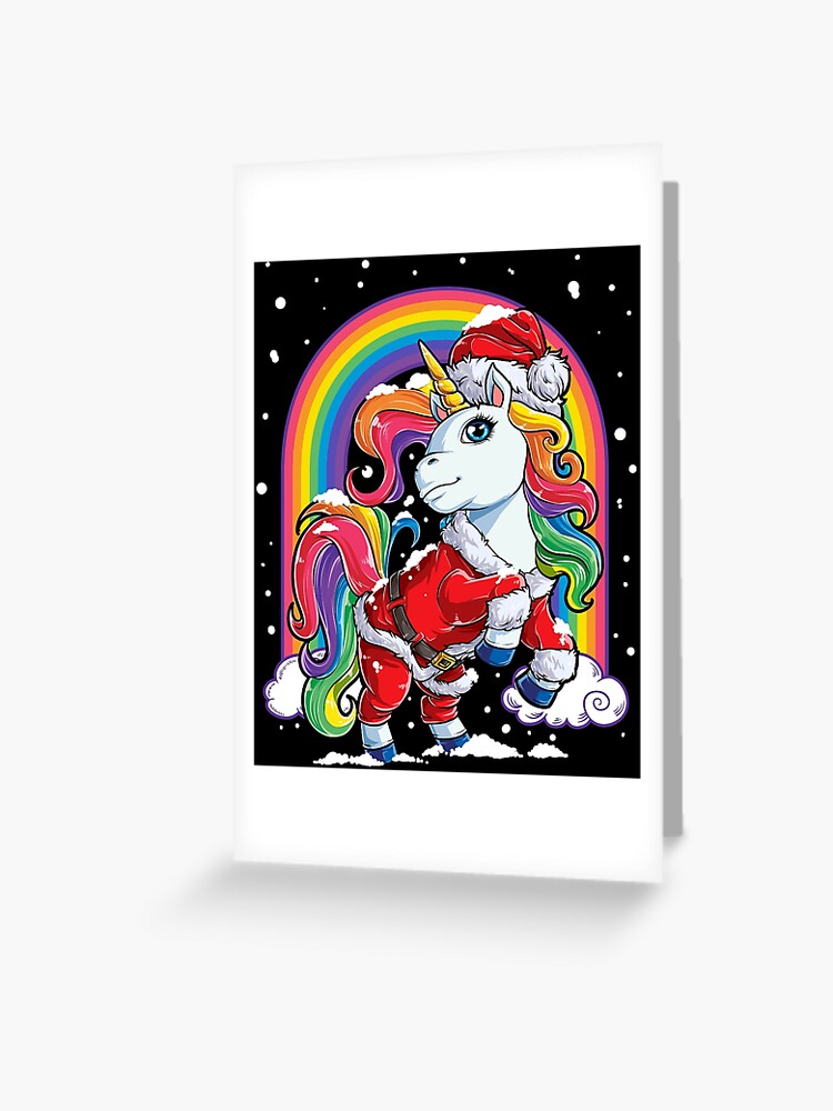 Cat Christmas Shirt Santa Caticorn Unicorn Meowy Xmas Girls Poster for  Sale by LiqueGifts