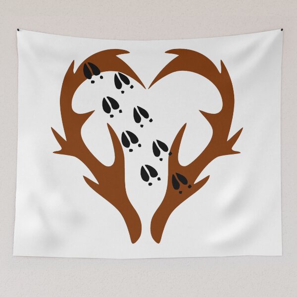 Item preview, Deer Antlers and Tracks designed and sold by Sandwhit.