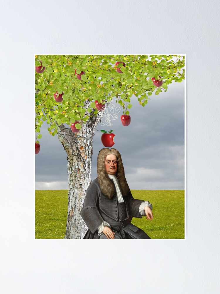 Isaac Newton Apple Tree Drawing
